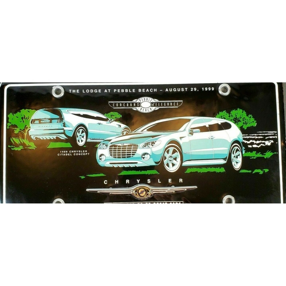 1999 Concours D'elegance Chrysler‎ Porcelain License Plate Lodge at Pebble Beach